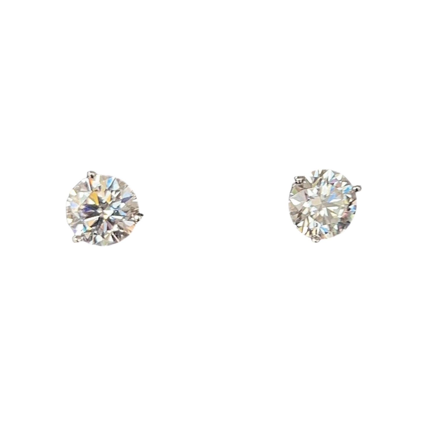 One Carat Moissanite Studs