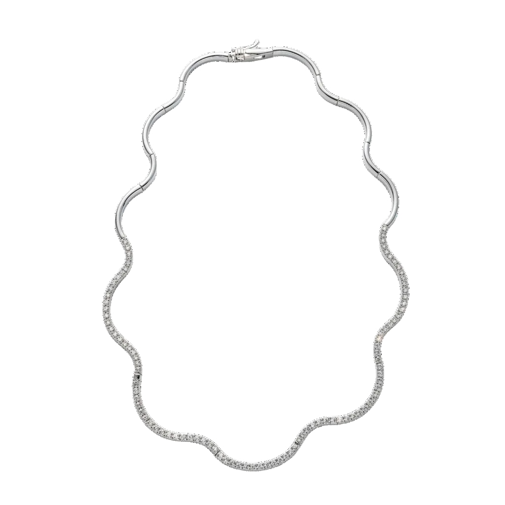 Wavy Tennis Necklace