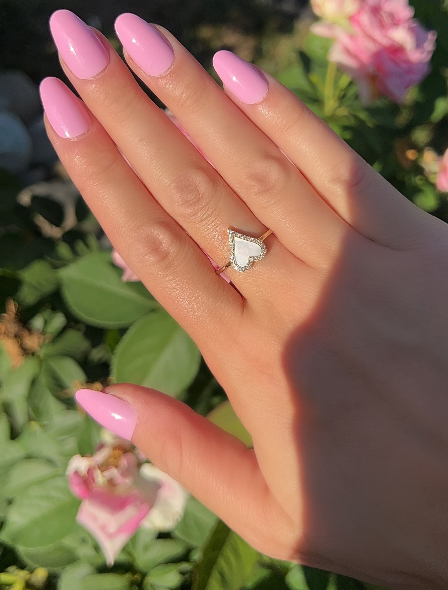 Mother of Pearl Heart Ring