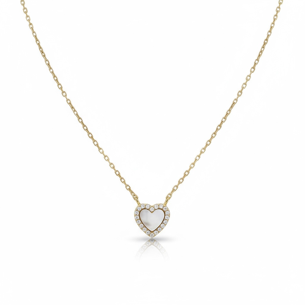 Mother of Pearl Heart Necklace