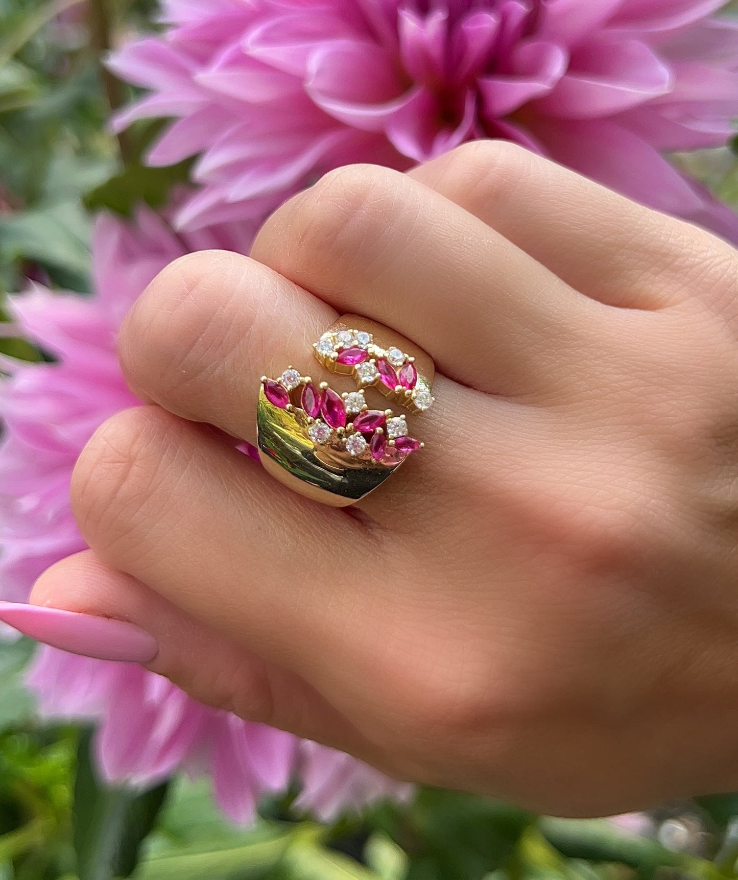 Sprinkled Gemstone Ring