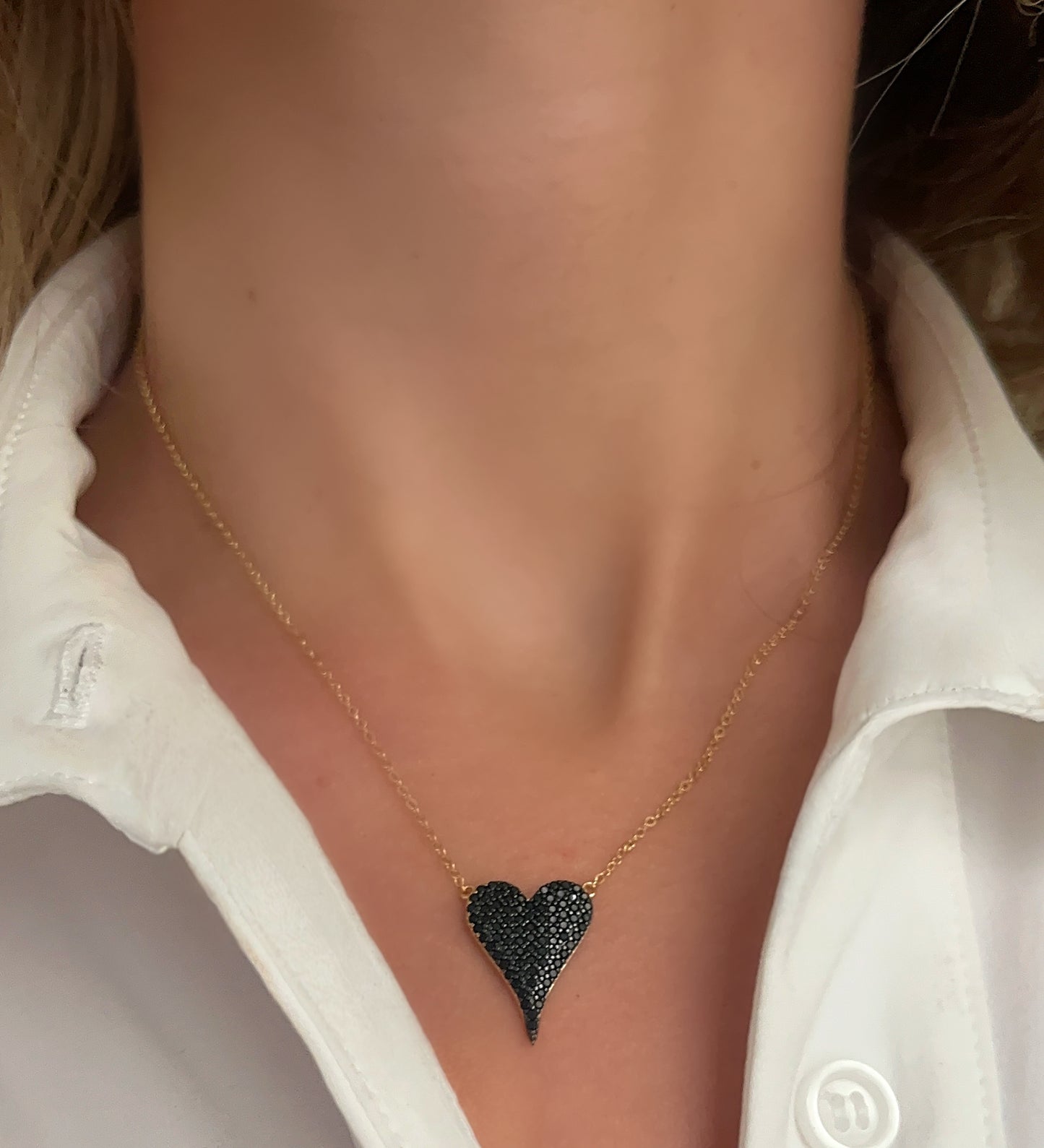 Pave Heart Necklace