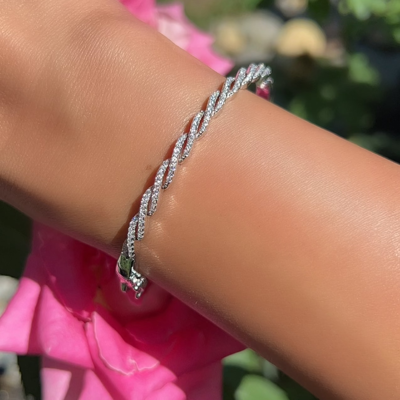 Pave Twist Bangle