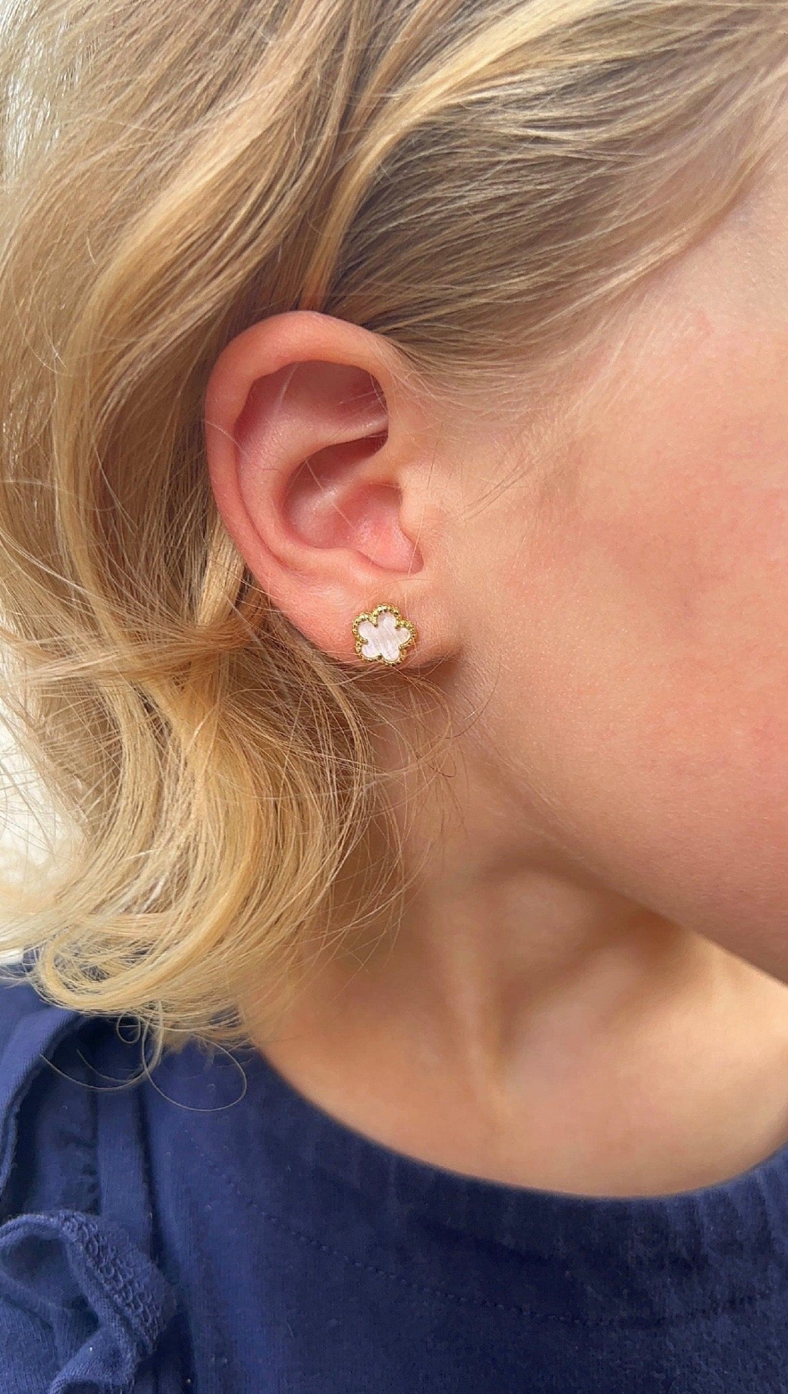 Mini Enamel Flower Stud