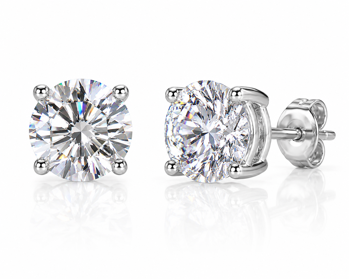 2 CT Moissanite Studs