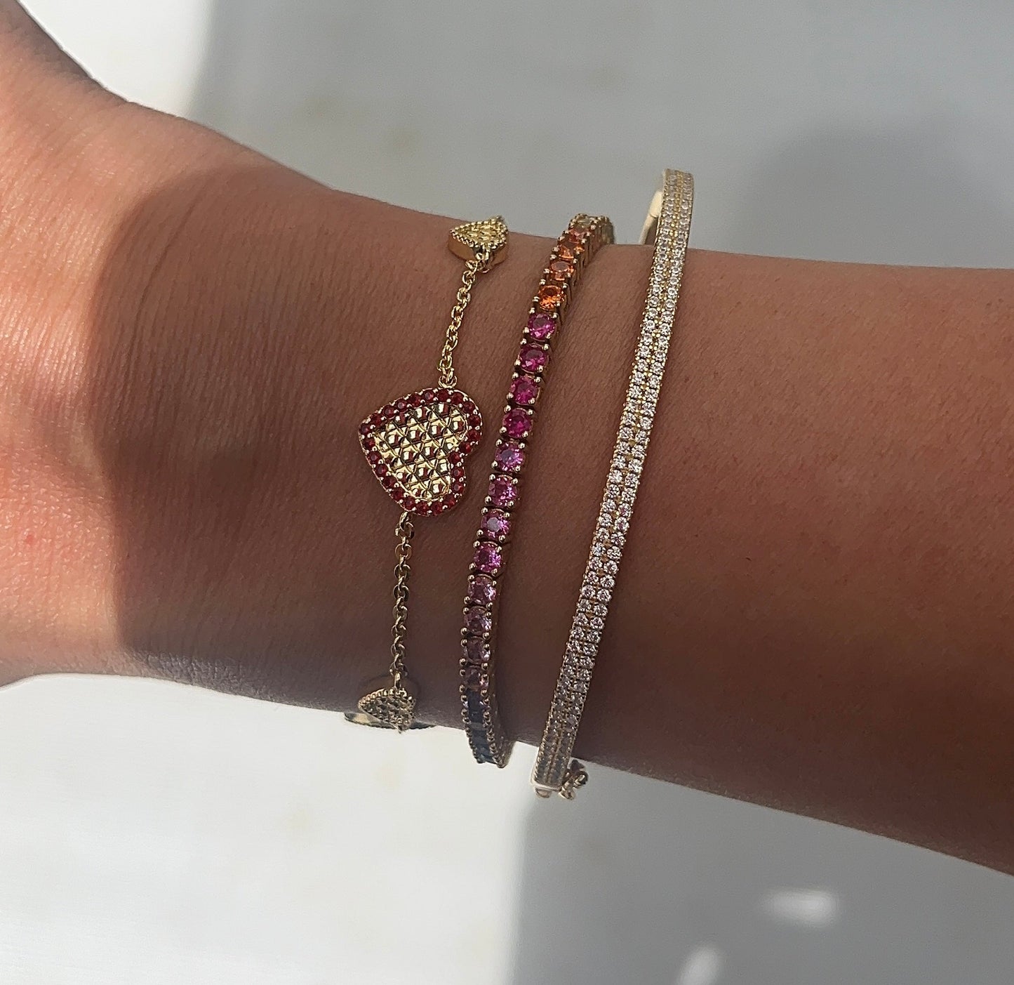 Honeycomb Hearts Bracelet