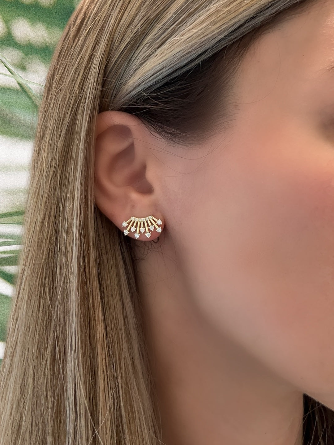Pave Crown Studs