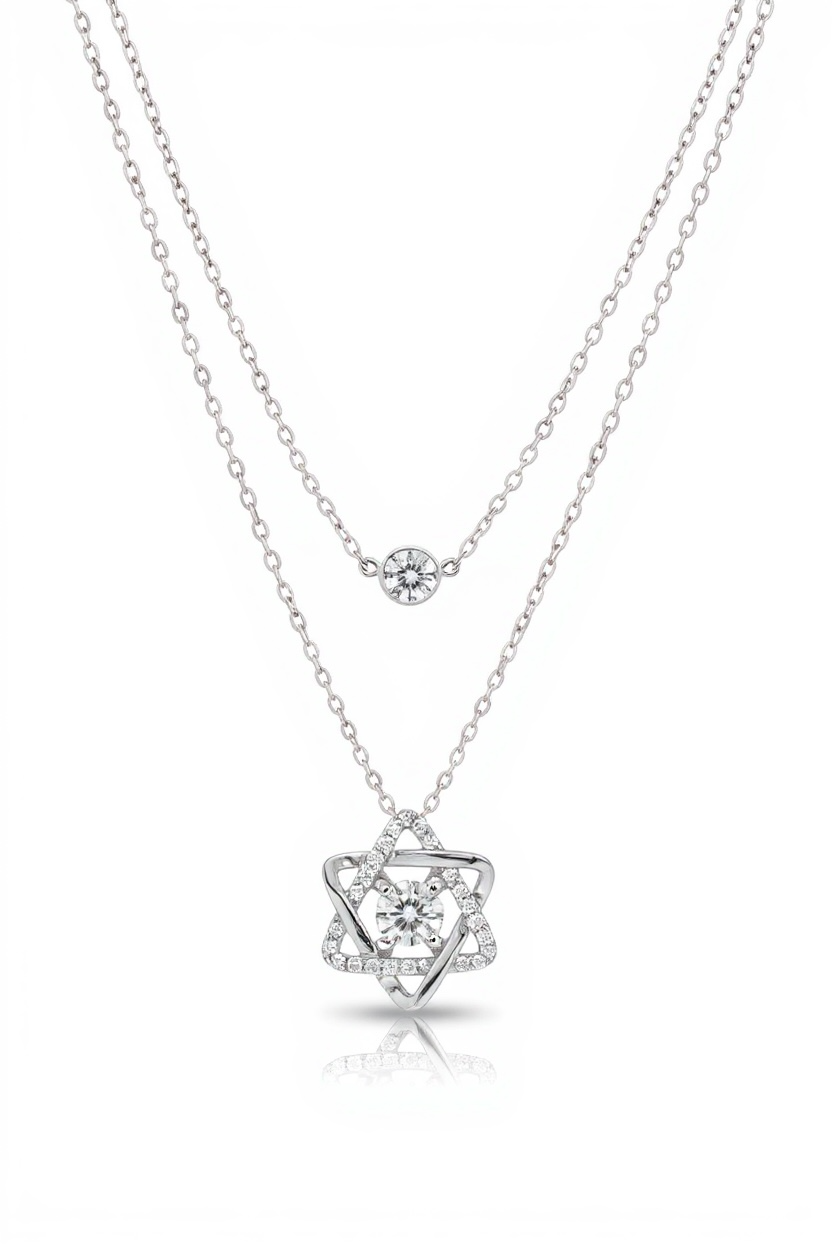 Moissanite Star of David Necklace