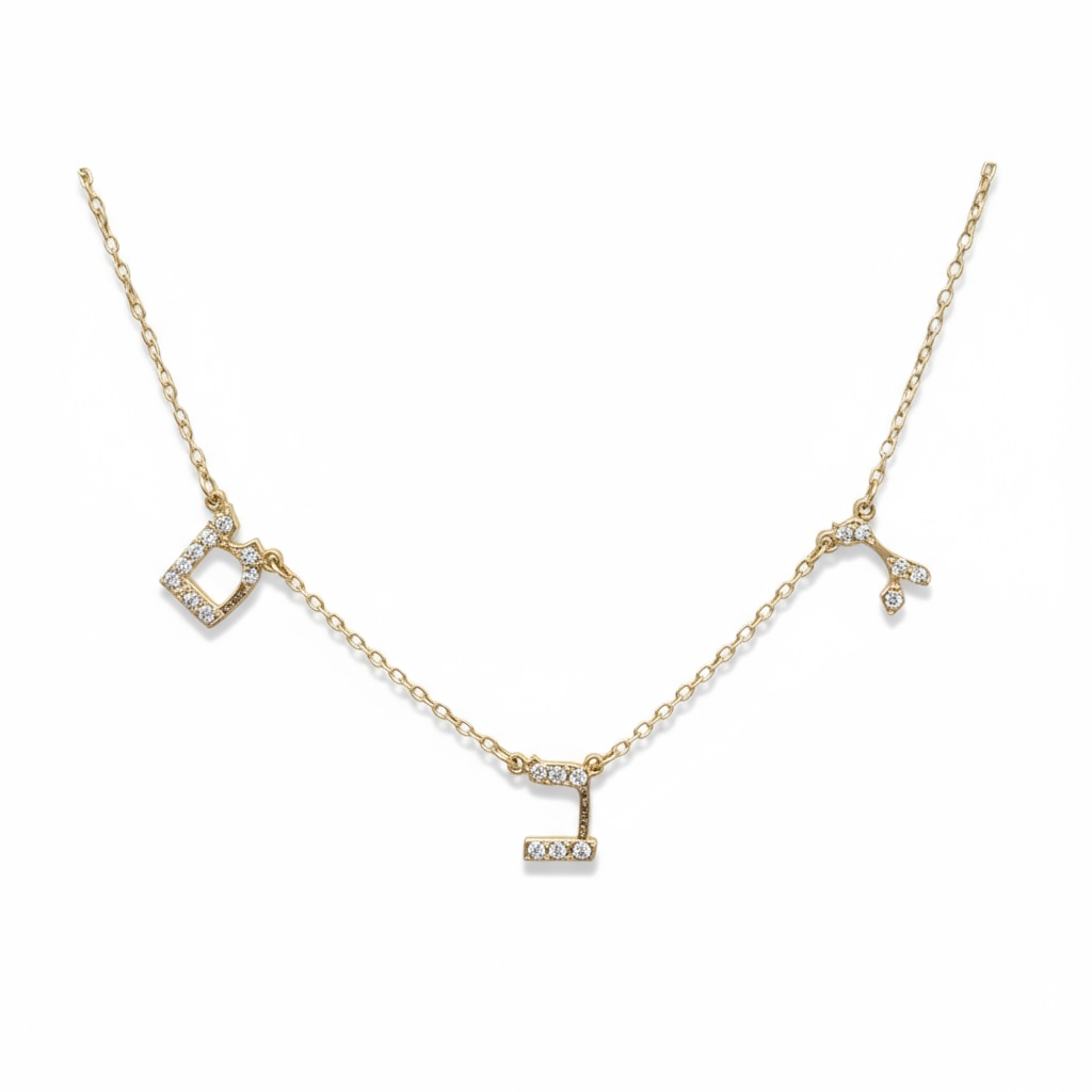 Stone Accent Initial Necklace