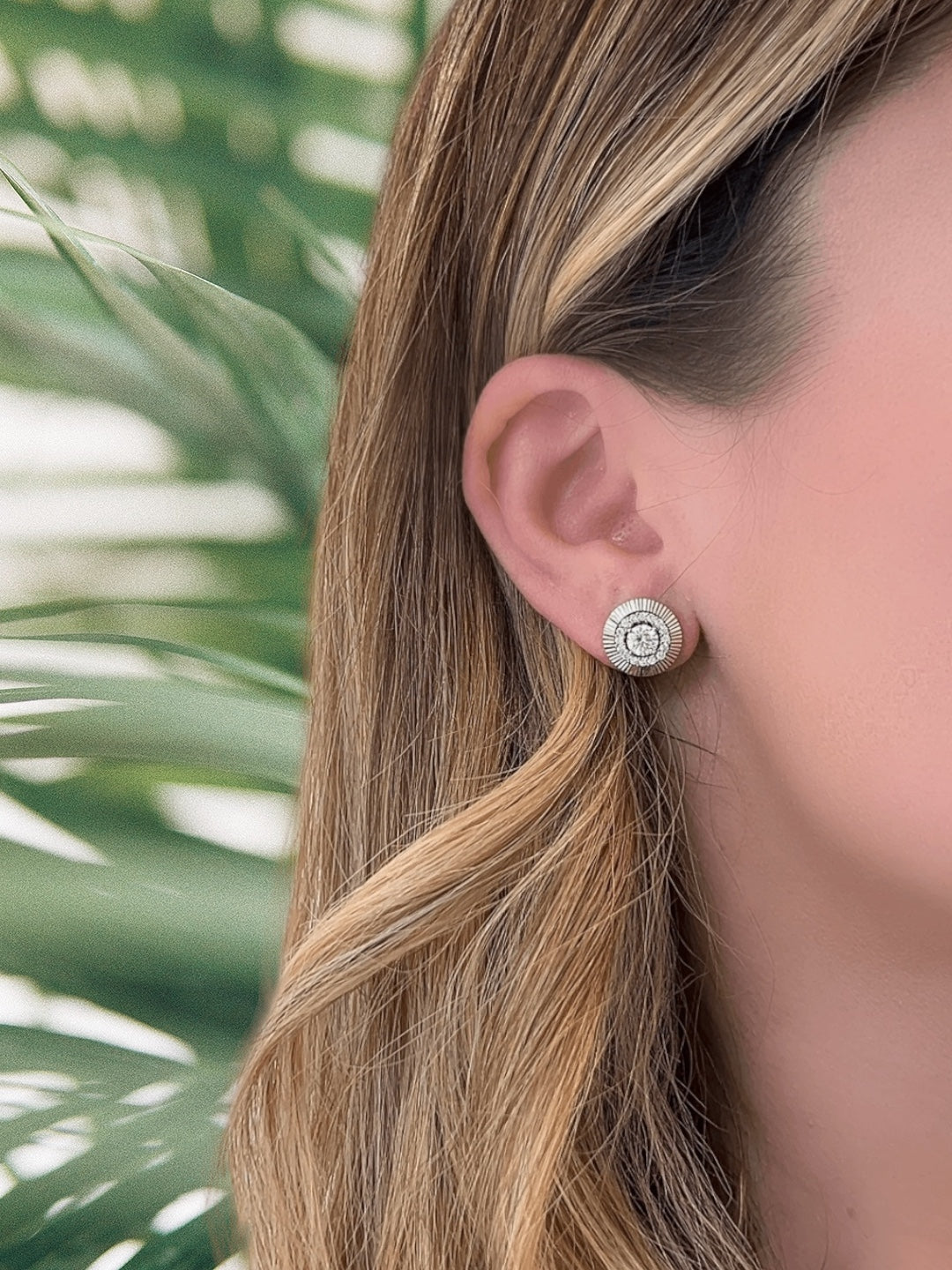 Fluted Disc Earrings