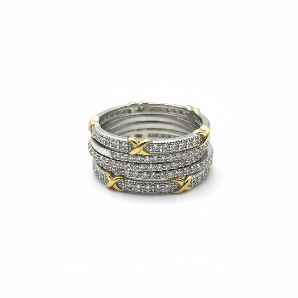 Diamond X Stacking Rings