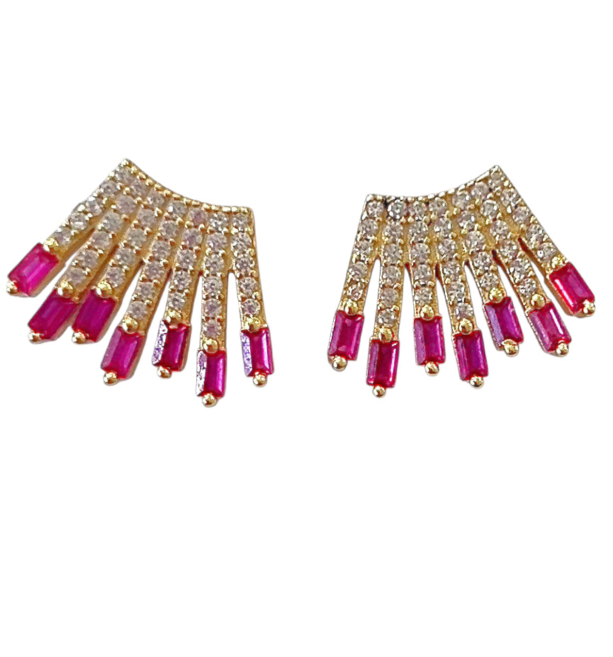 Pink Fireworks Studs