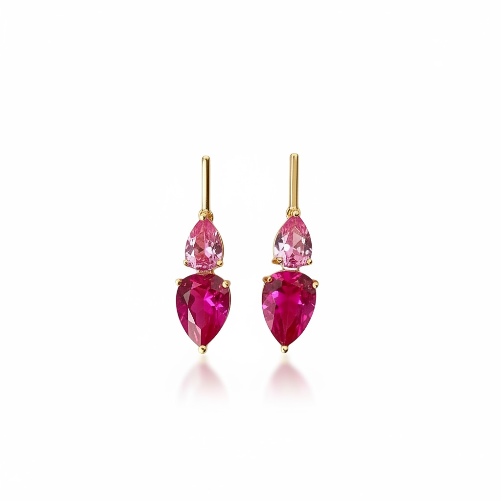Pink Gemstone Studs