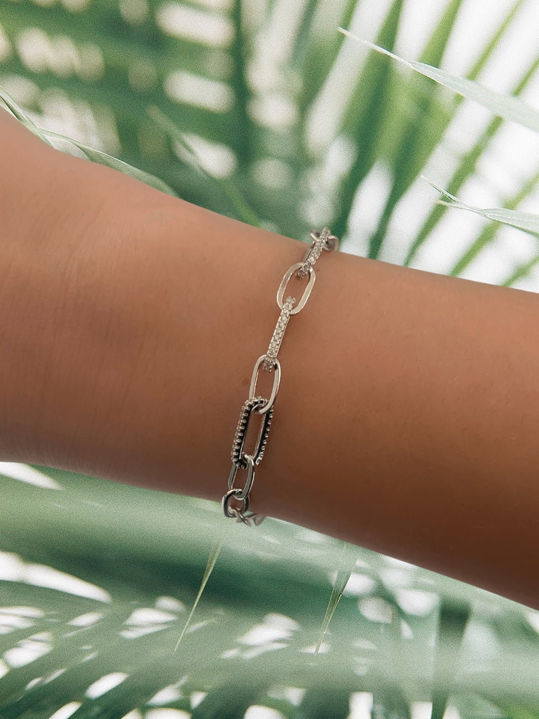 Pave Oval Link Bracelet