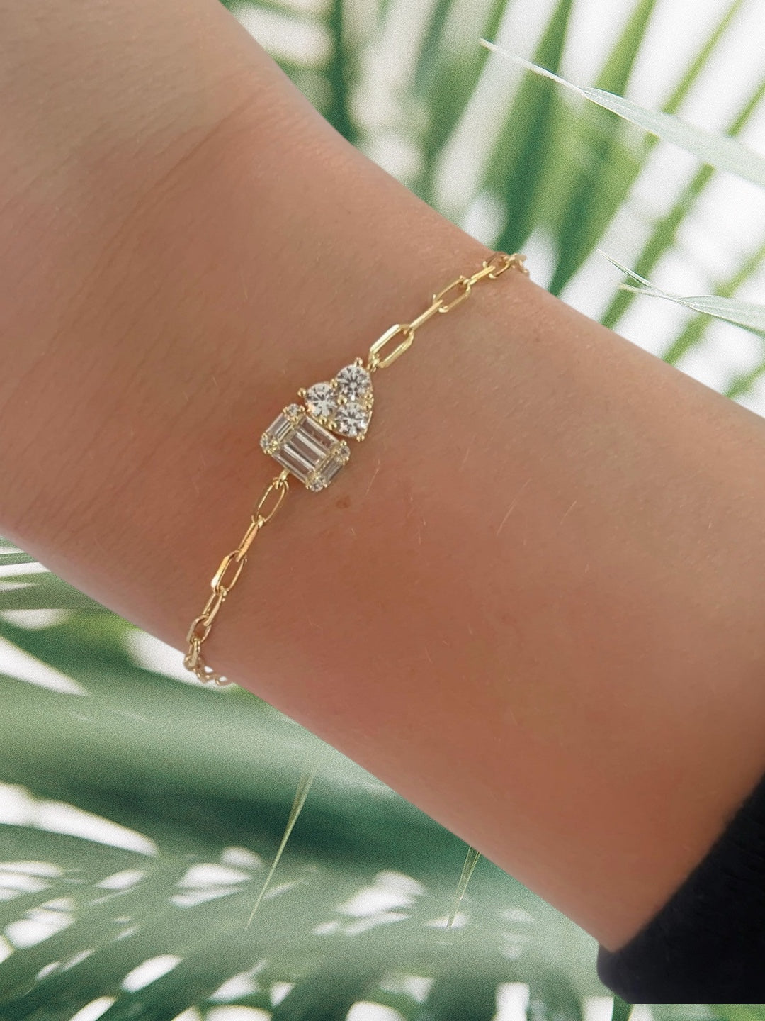 Heart Emerald Stone Bracelet