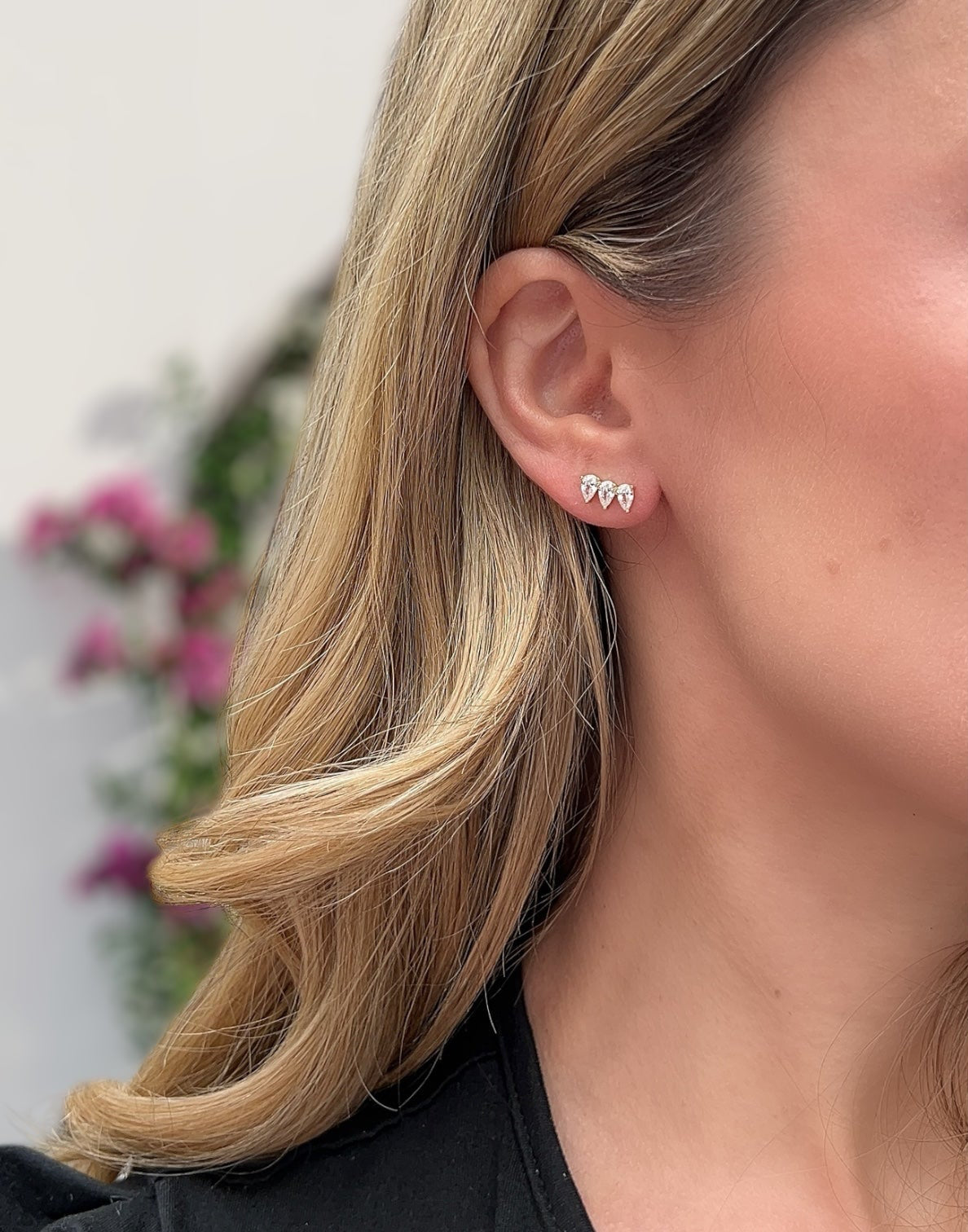 Dewdrop Trio Studs
