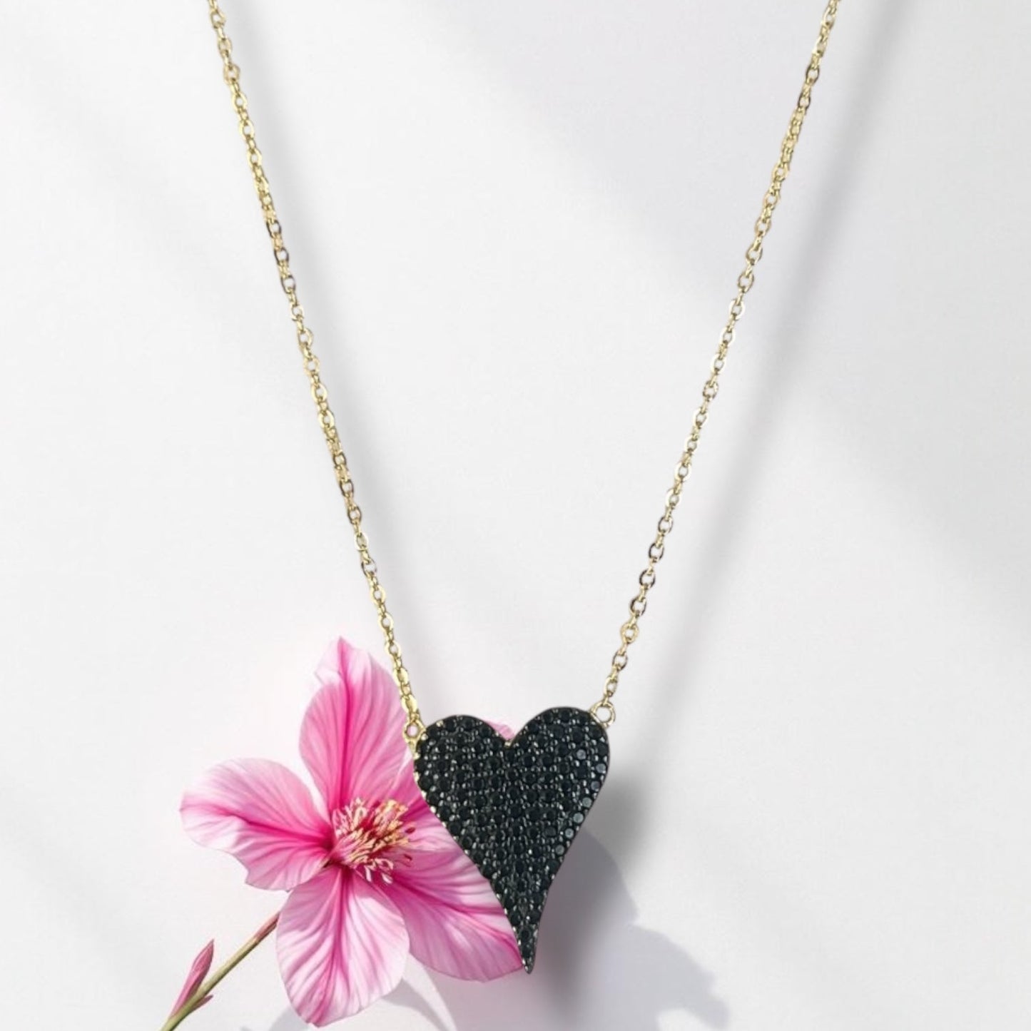 Pave Heart Necklace