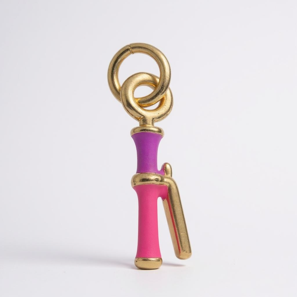Hair straightener Enamel Charm