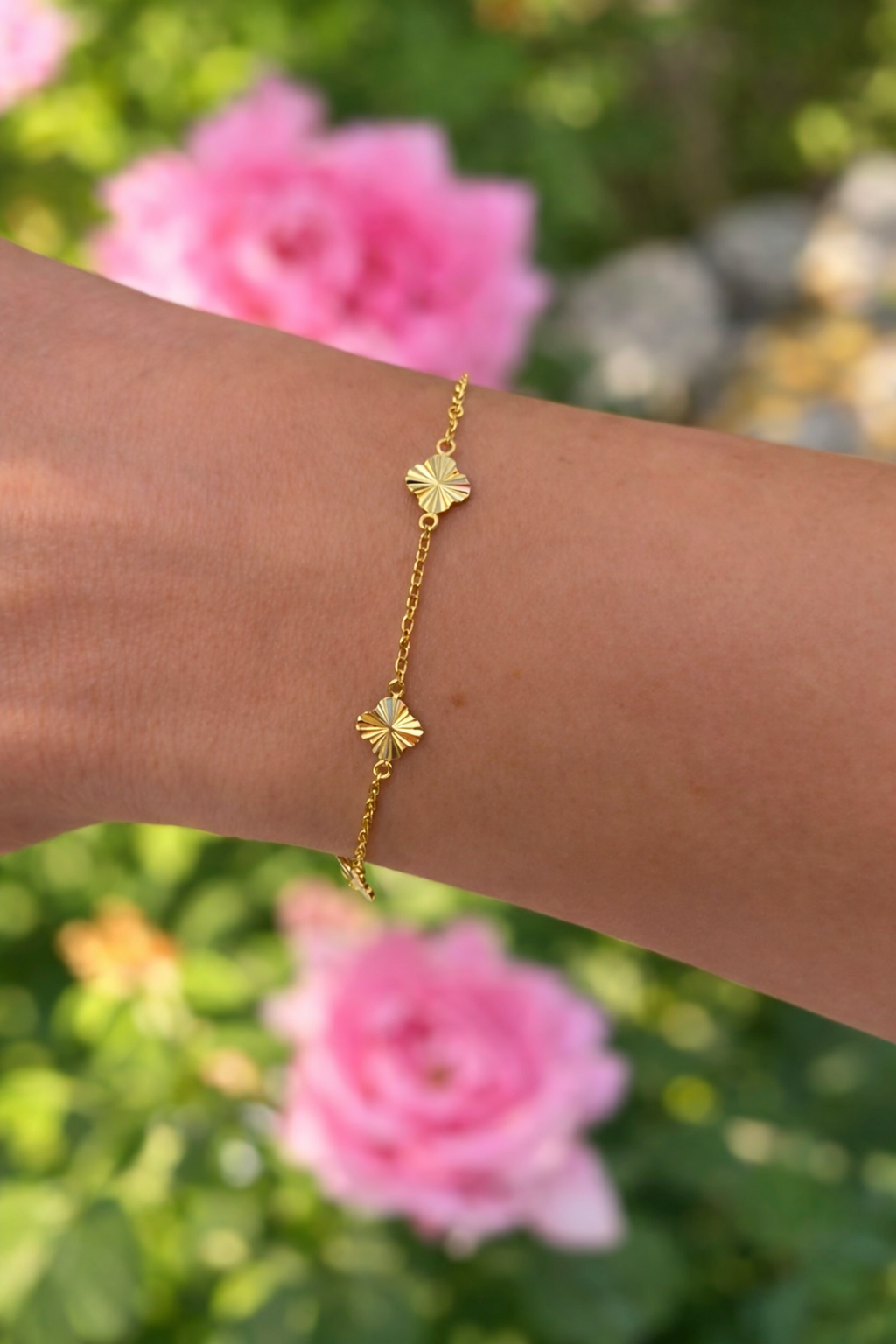 Mini Fluted Clover Bracelet