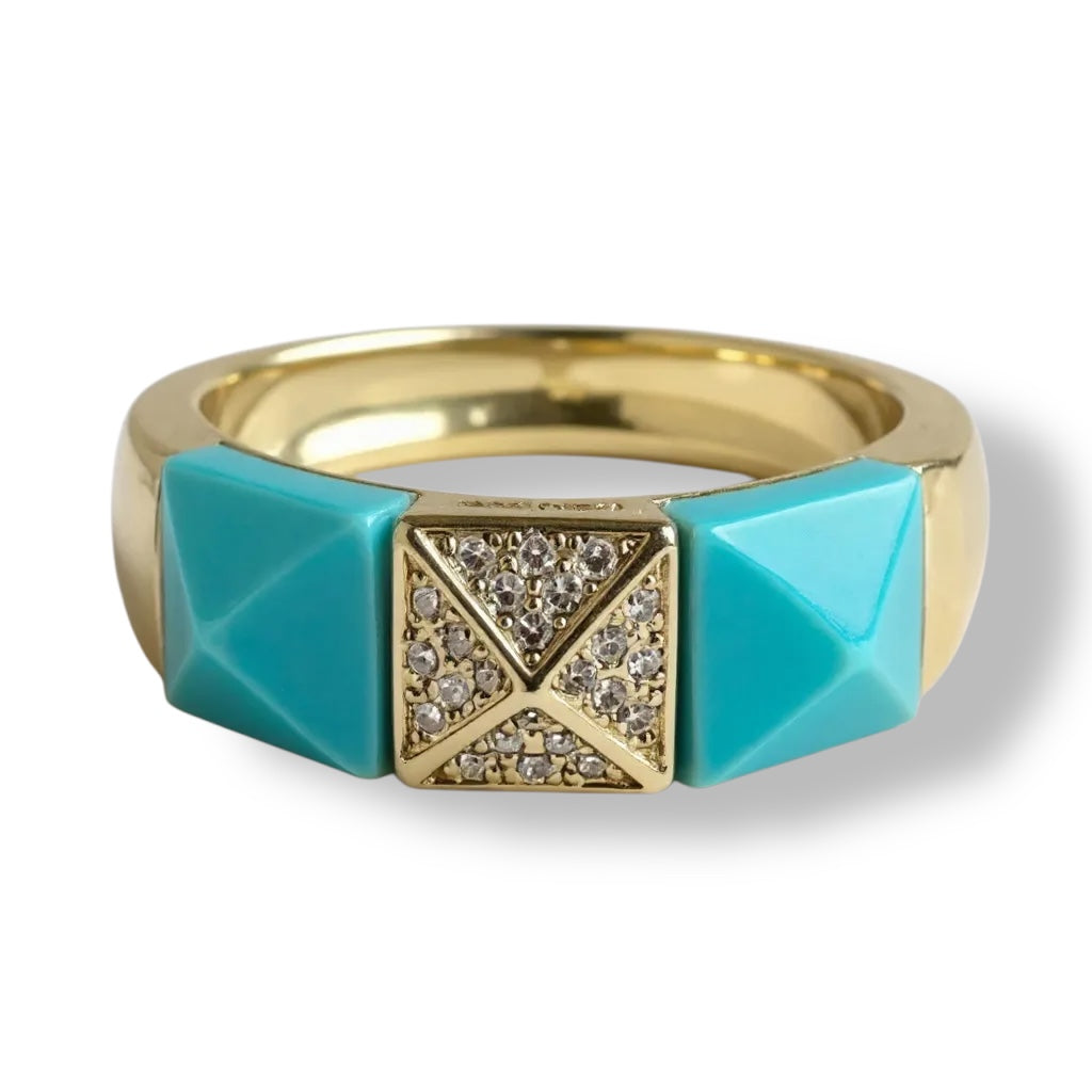 Pave Geometric Gem RingÂ