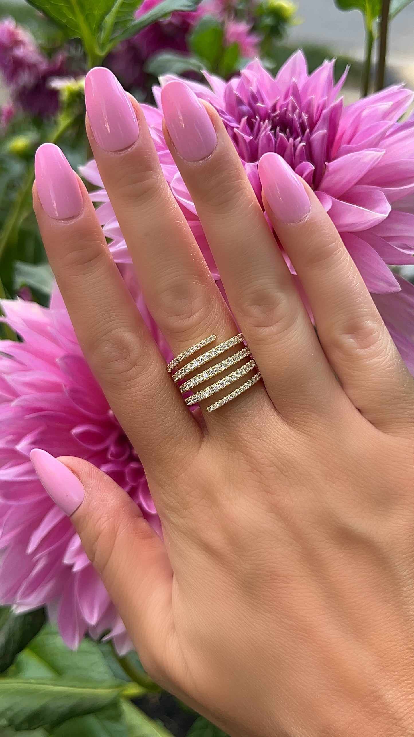 Pave Spiral Ring