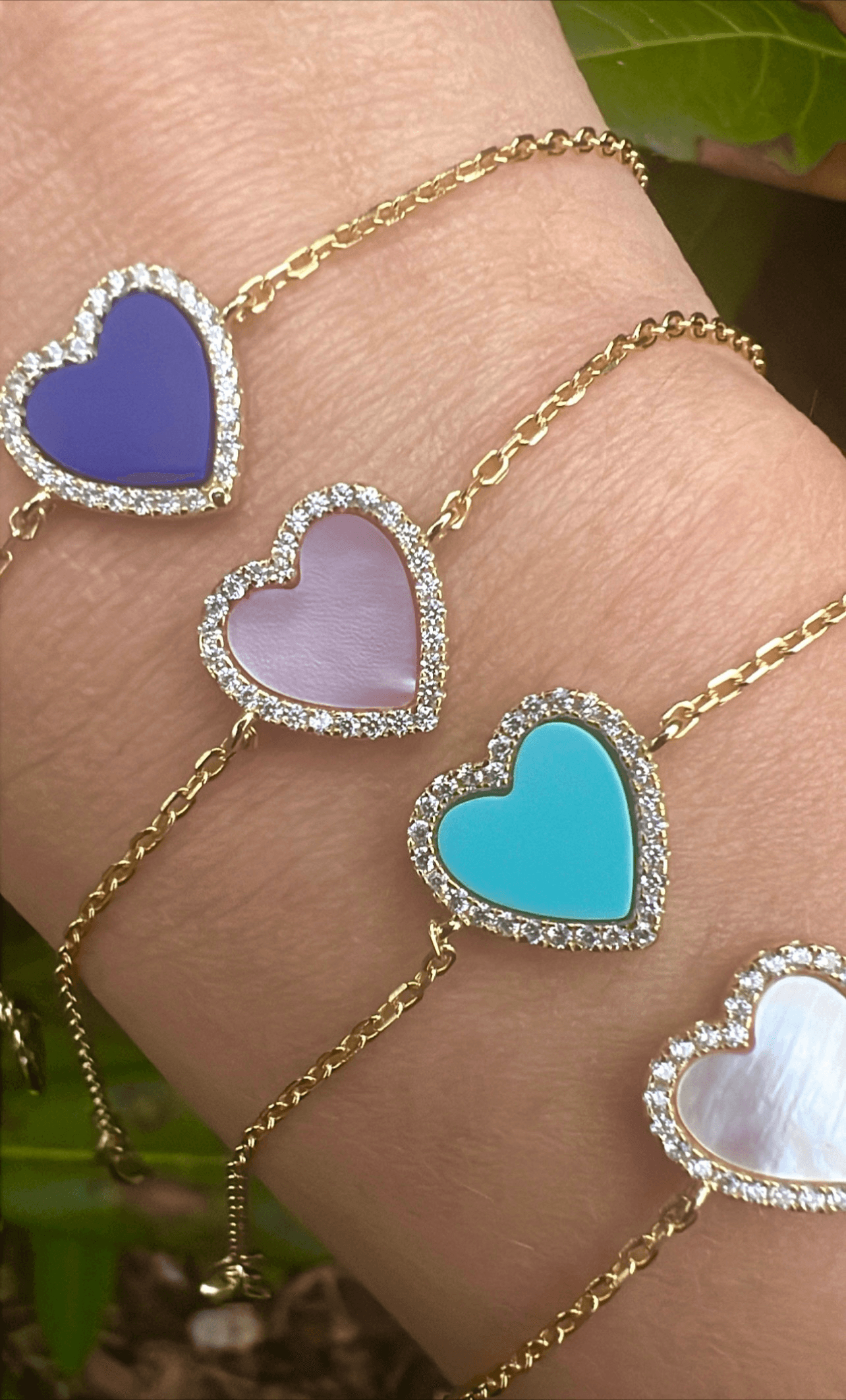 Enamel heart bracelet 2025