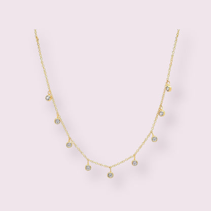 Diamond Bezel Drop Choker