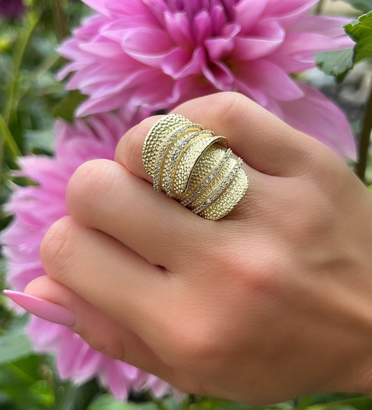 Pave Diamond Wrap Ring 