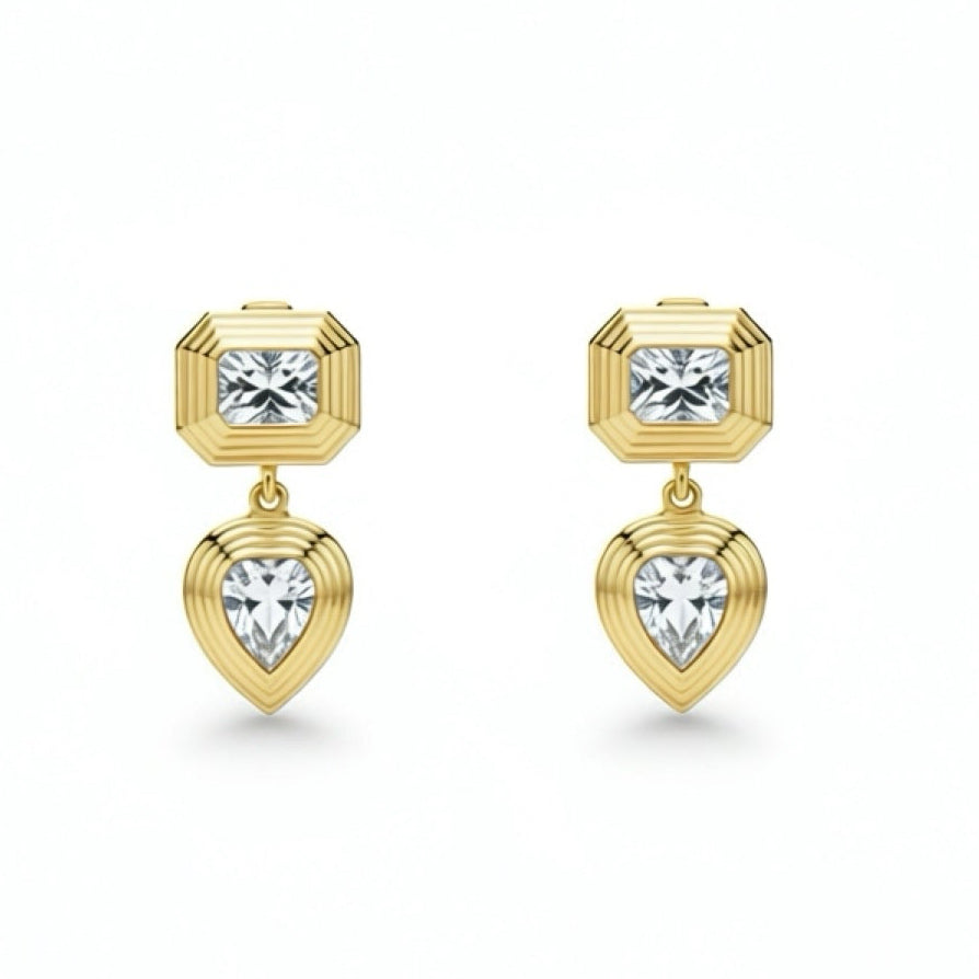 Fluted Art Deco Earrings 