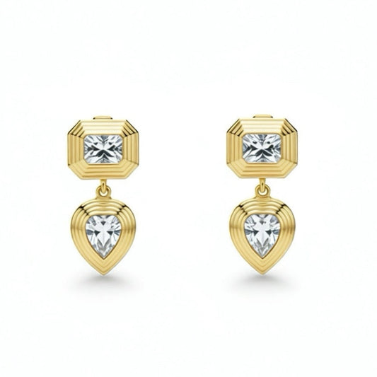 Fluted Art Deco Earrings 