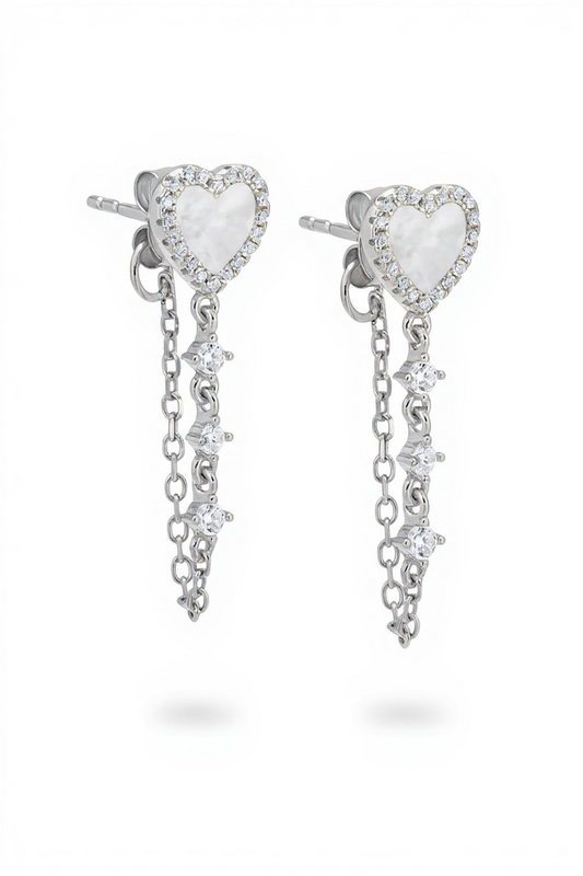 Chain Reaction Heart Studs