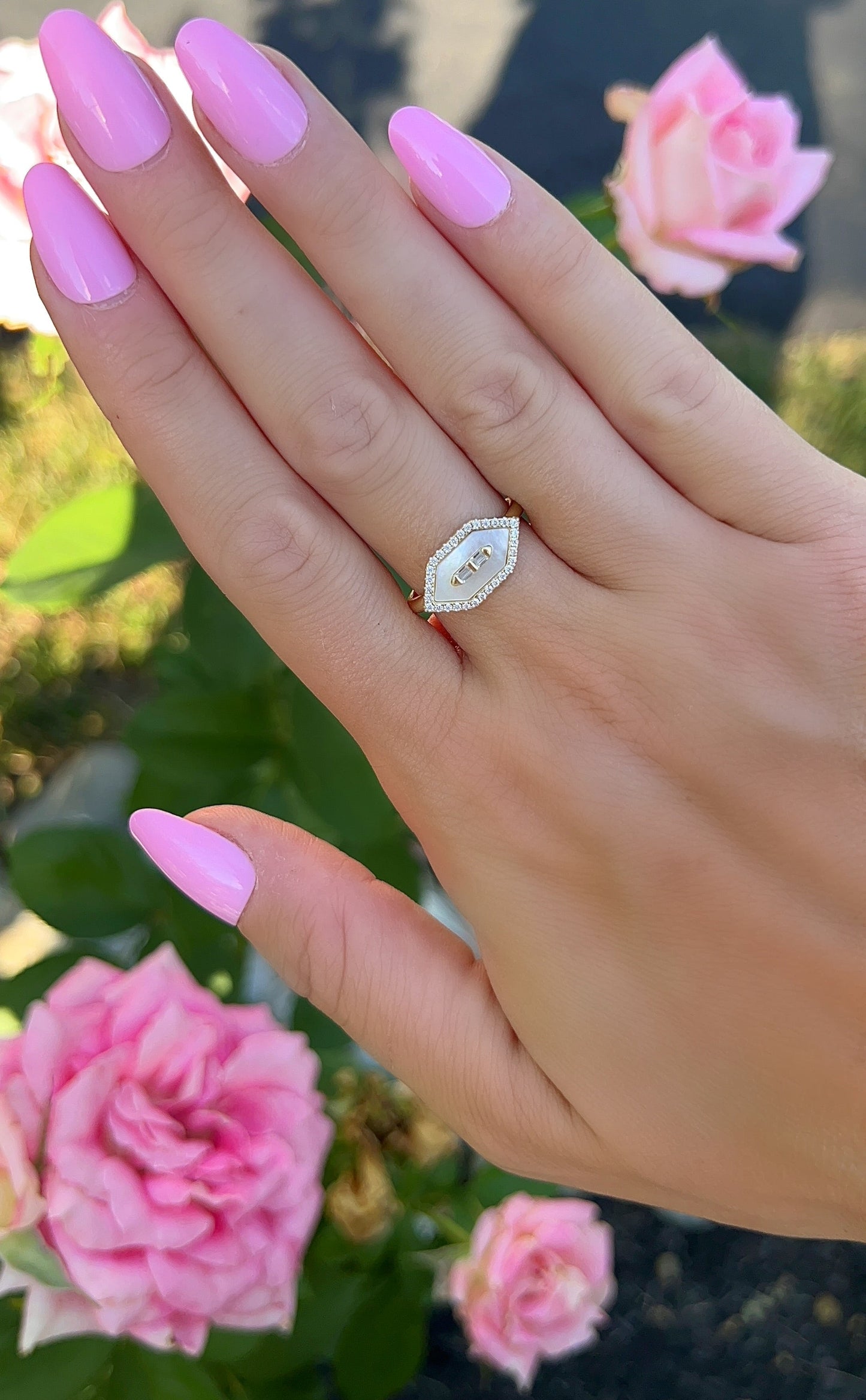 Enamel Shield Ring 