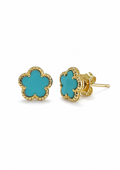 Mini Enamel Flower Stud