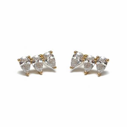 Dewdrop Trio Studs 