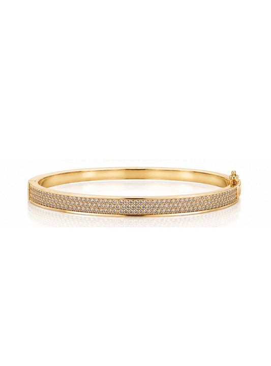 The Triple-Row Pavé Eternity Bangle 