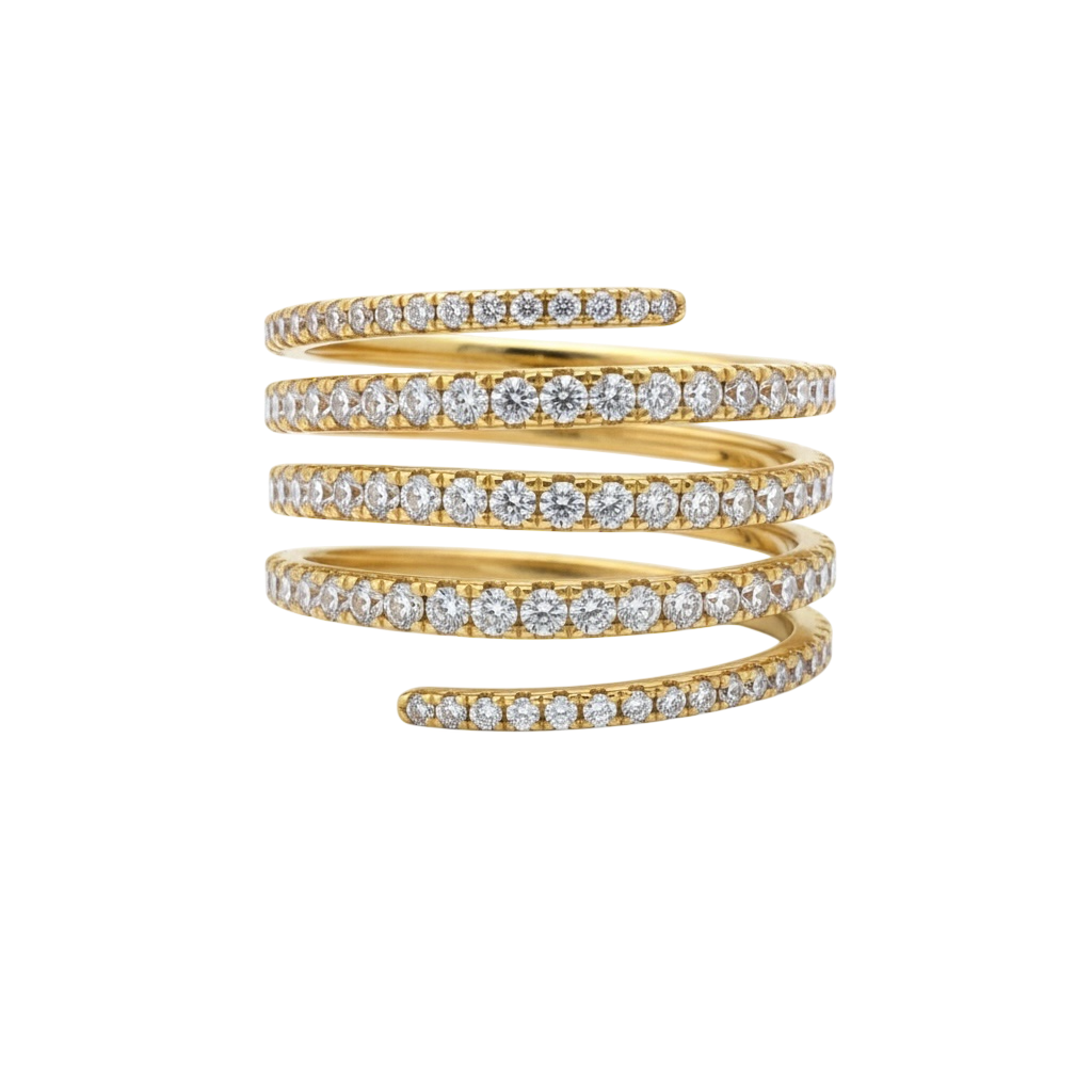 Pave Spiral Ring