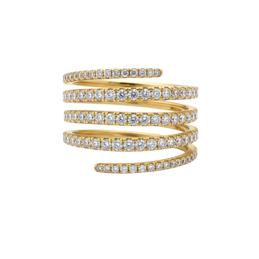 Pave Spiral Ring