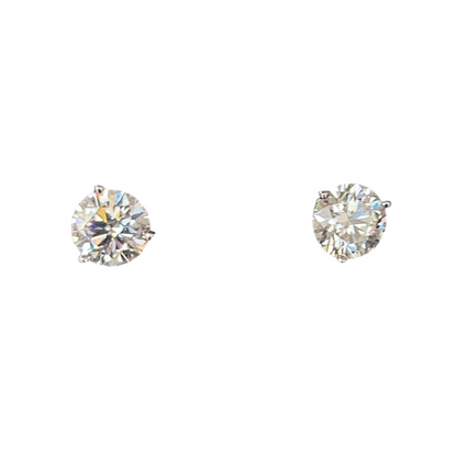 One Carat Moissanite Studs 