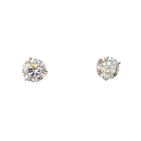 One Carat Moissanite Studs 