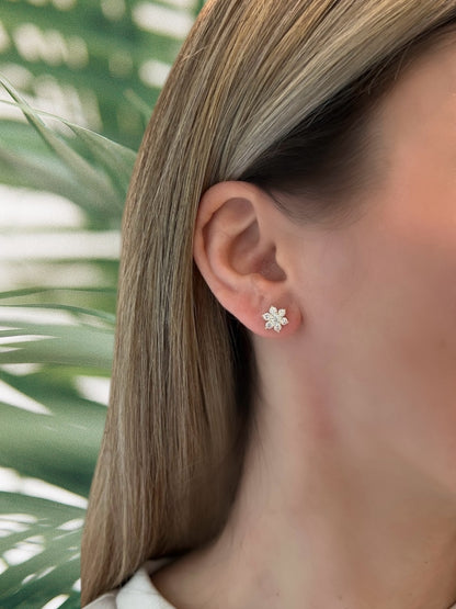 CZ Flower Studs 