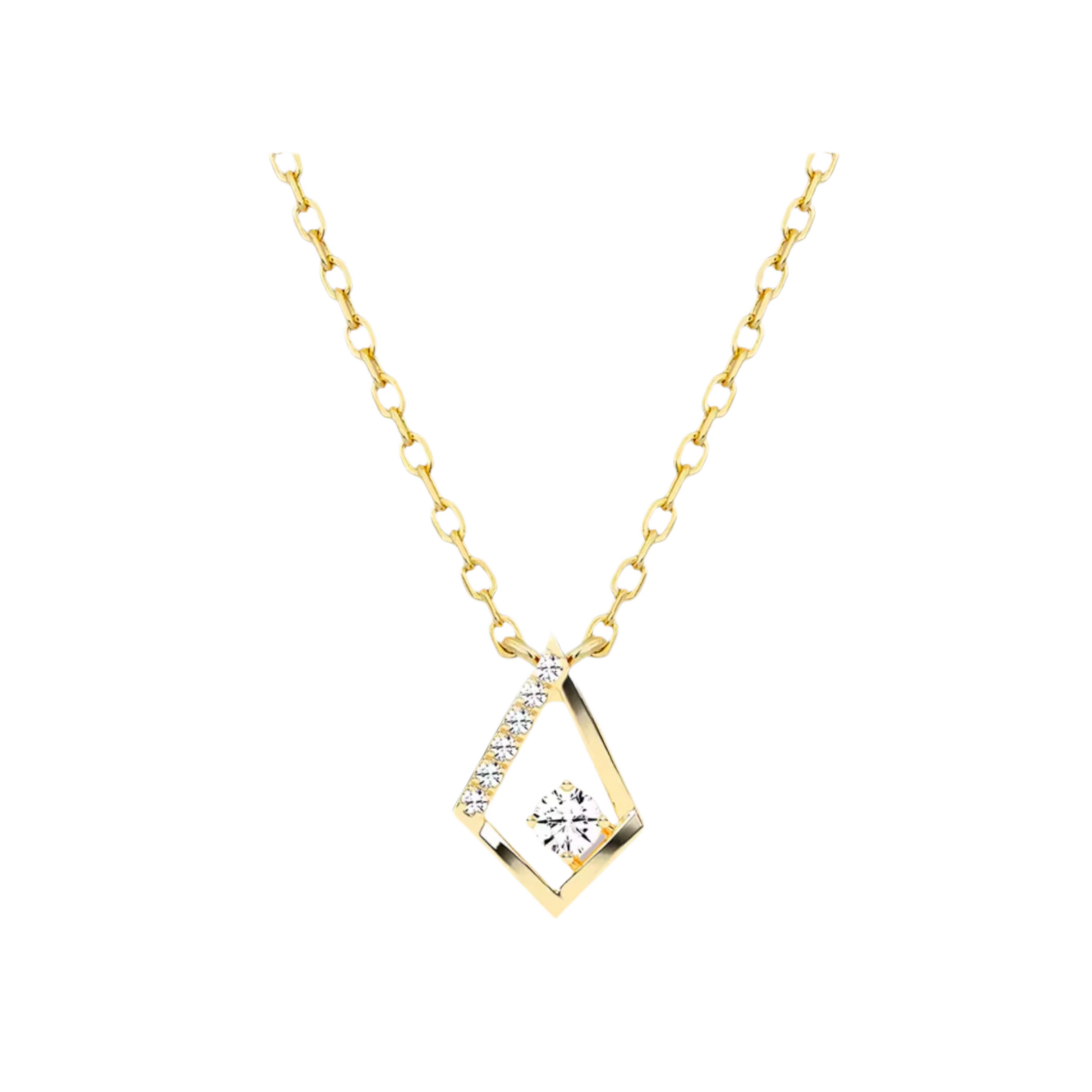Diamond Geometric Necklace 