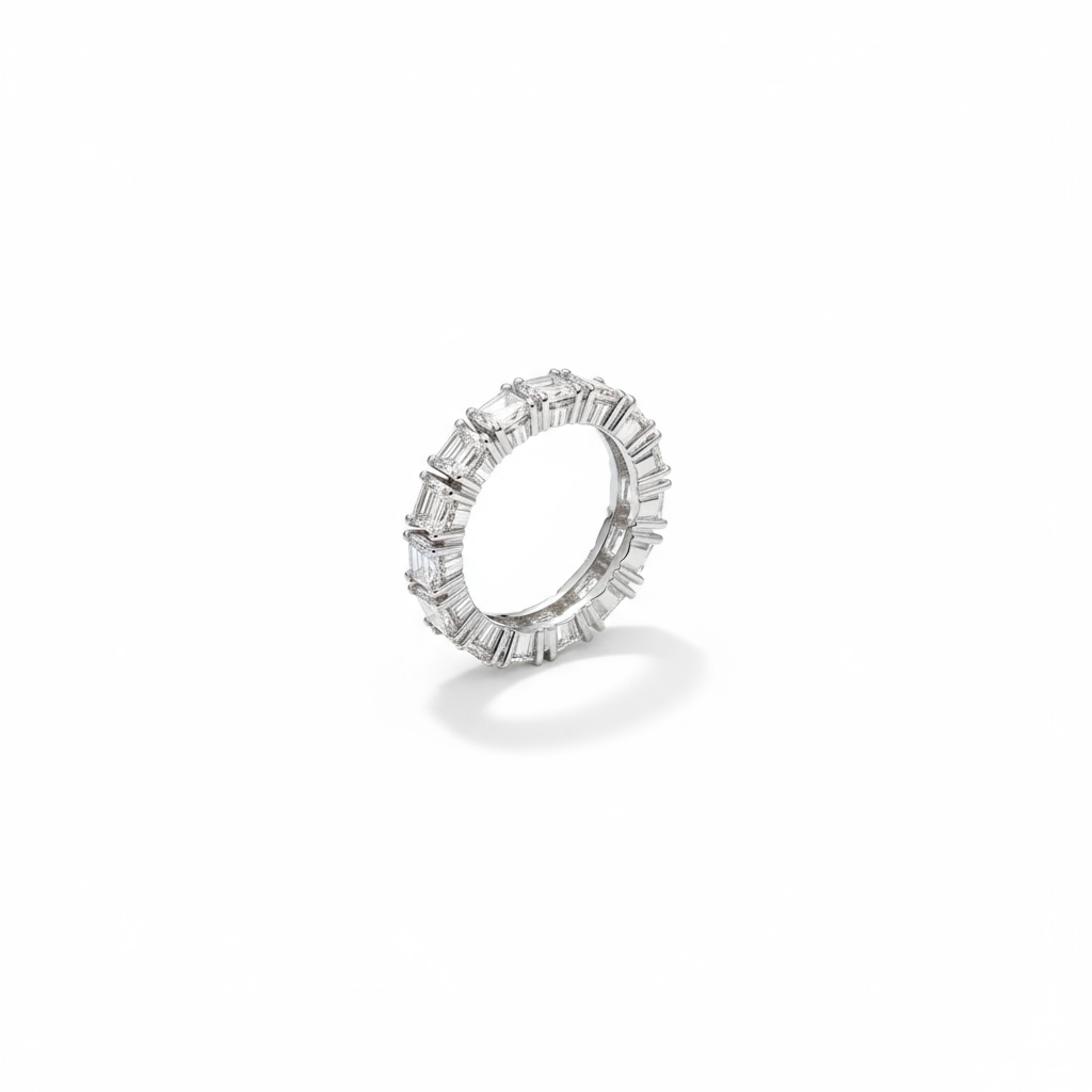 4.48 CT Moissanite Eternity Band 
