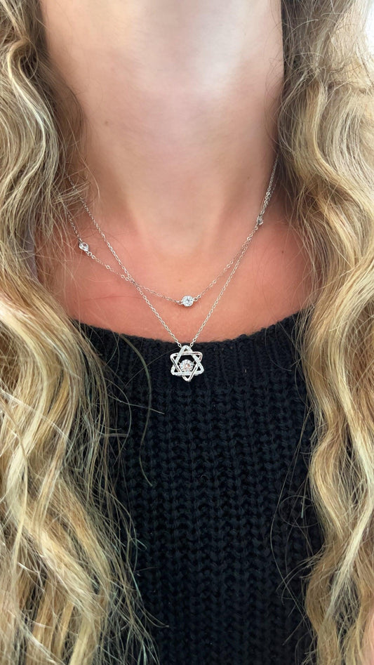 Moissanite Star of David Necklace