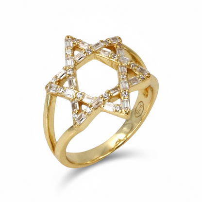 Pave Star of David Ring 