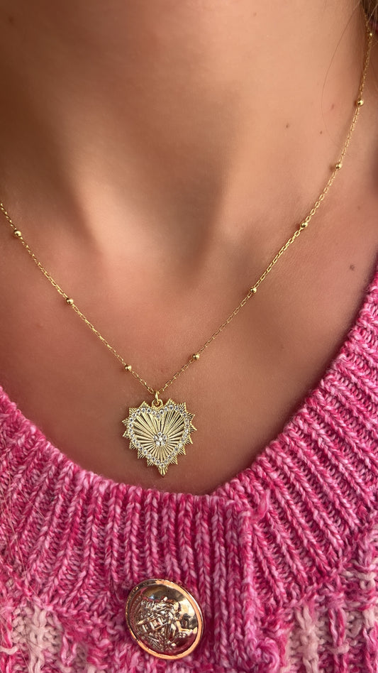 Dazzling Heart Pendant Necklace 