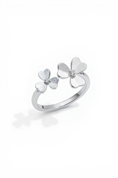Dainty Double Flower Ring 