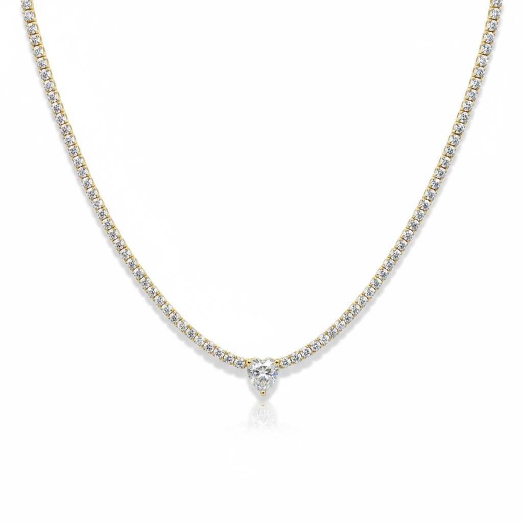 Diamond Heart Choker 