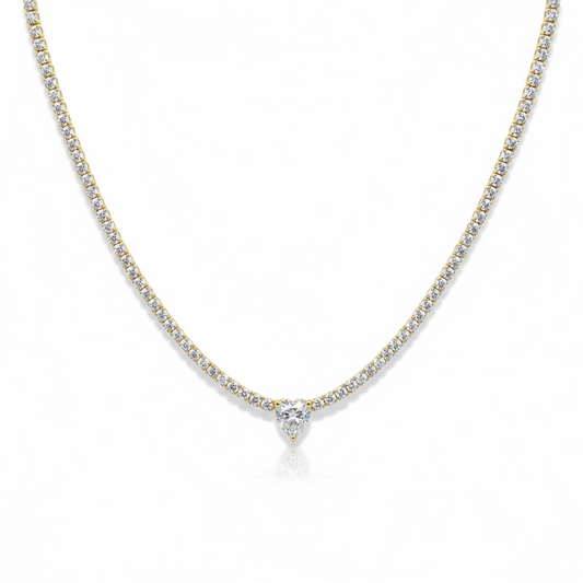 Diamond Heart Choker 