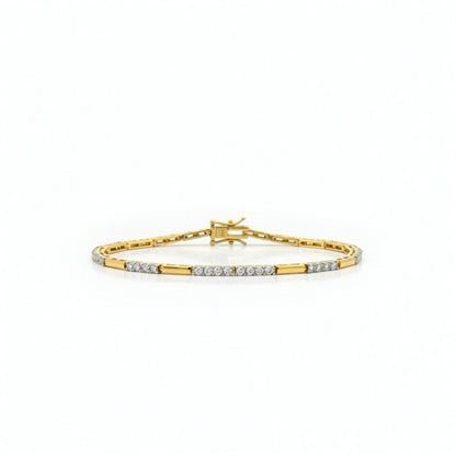 Gold Bar Tennis Bracelet 