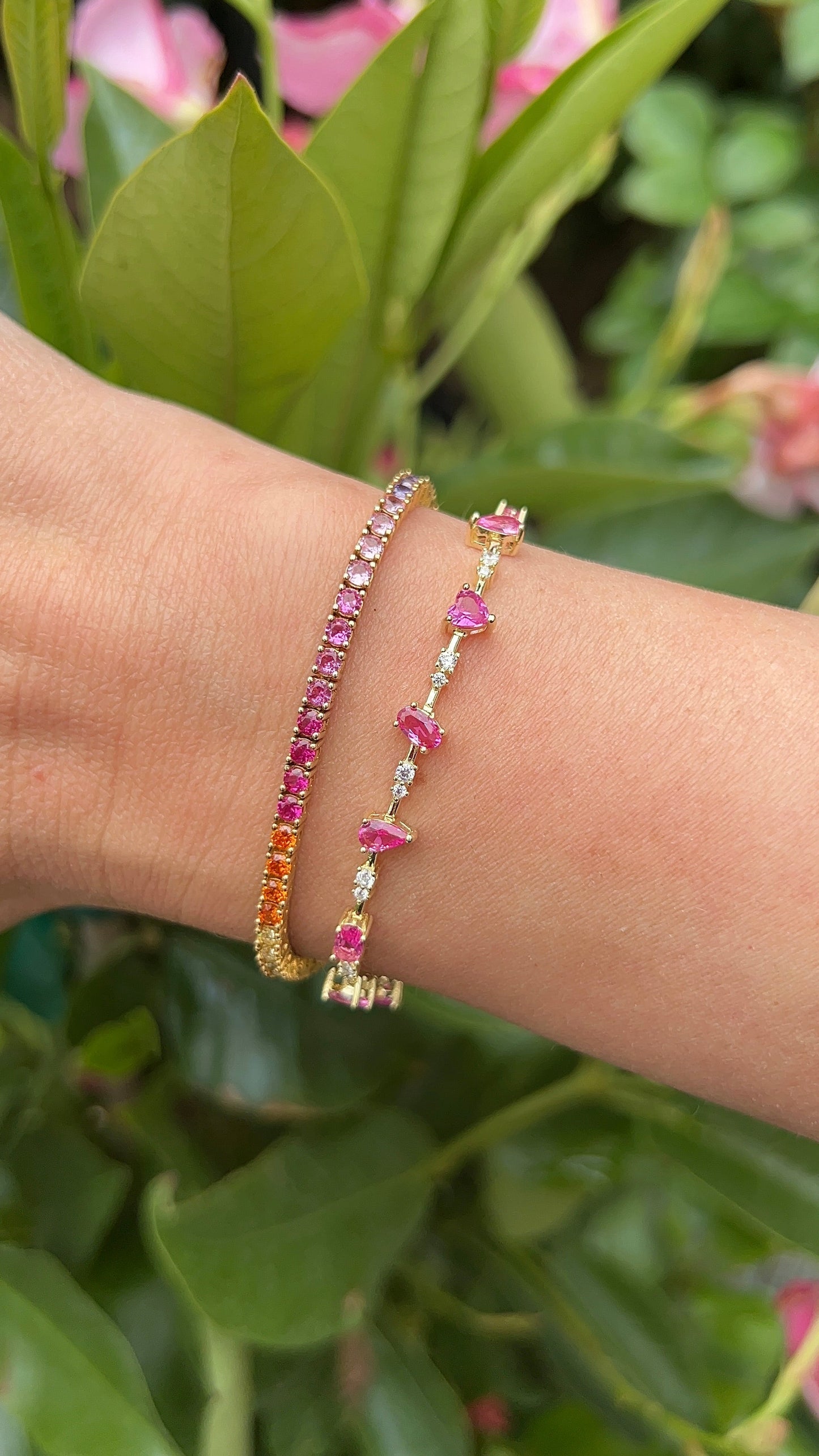 Rainbow Tennis Bracelet 